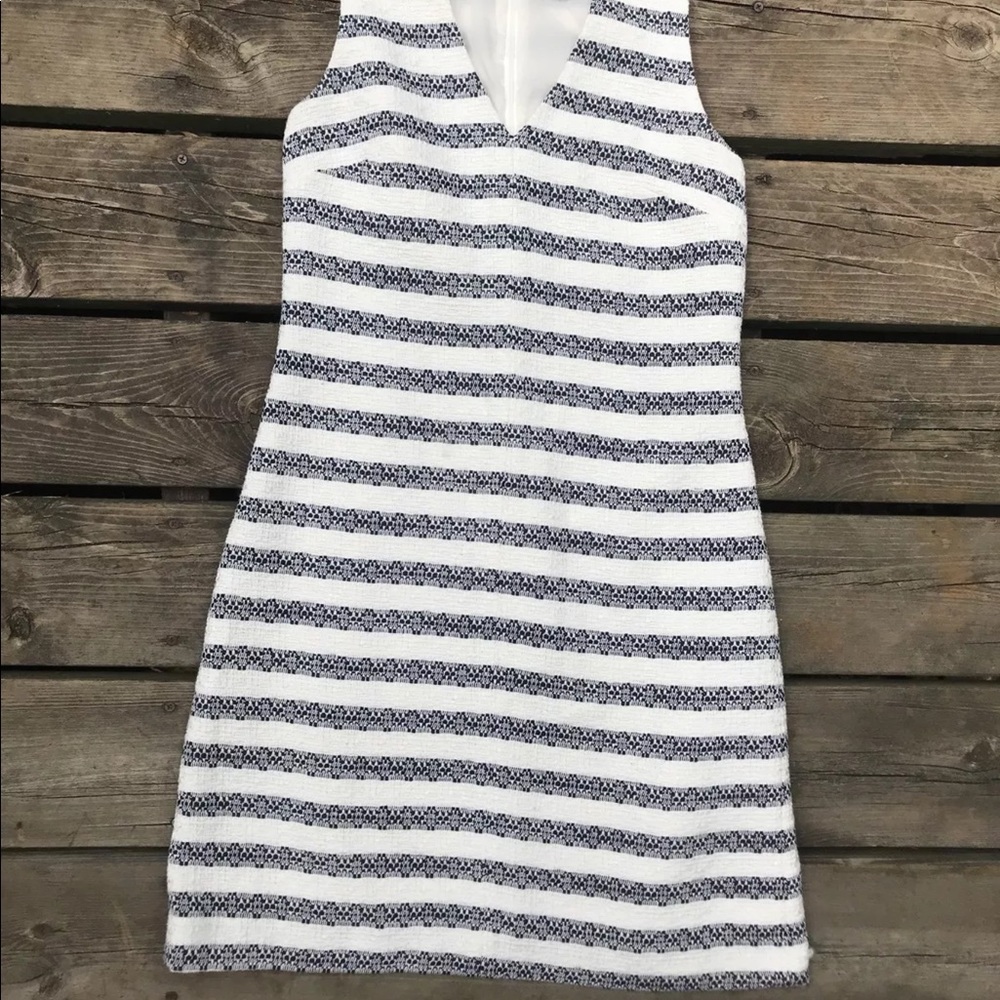 {J. Crew} Nautical Fitted/Lined Sleeveless Dress